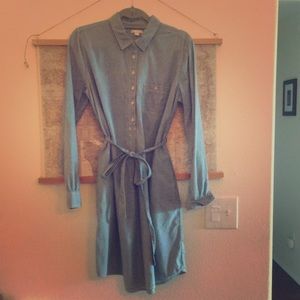 Denim shirt dress (long Sleeve)